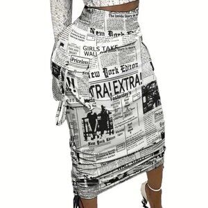 High-Waisted Ruched pencil skirt